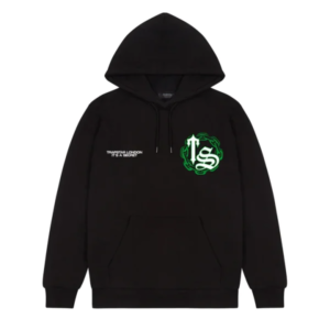 new-chain-script-hoodie-black-green